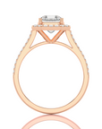 Celestial Mirage Halo Pave Diamond Engagement Ring