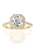 Celestial Mirage Halo Pave Diamond Engagement Ring