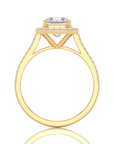 Celestial Mirage Halo Pave Diamond Engagement Ring