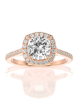 Celestial Mirage Halo Pave Diamond Engagement Ring