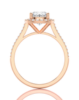 Celestial Mirage Halo Pave Diamond Engagement Ring