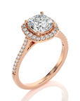 Celestial Mirage Halo Pave Diamond Engagement Ring