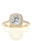 Celestial Mirage Halo Pave Diamond Engagement Ring