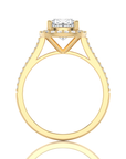 Celestial Mirage Halo Pave Diamond Engagement Ring