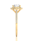 Celestial Mirage Halo Pave Diamond Engagement Ring