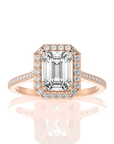 Celestial Mirage Halo Pave Diamond Engagement Ring