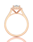 Celestial Mirage Halo Pave Diamond Engagement Ring