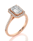 Celestial Mirage Halo Pave Diamond Engagement Ring