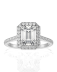 Celestial Mirage Halo Pave Diamond Engagement Ring