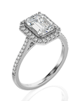 Celestial Mirage Halo Pave Diamond Engagement Ring