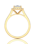 Celestial Mirage Halo Pave Diamond Engagement Ring