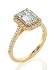 Celestial Mirage Halo Pave Diamond Engagement Ring