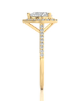 Celestial Mirage Halo Pave Diamond Engagement Ring