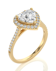Celestial Mirage Halo Pave Diamond Engagement Ring