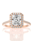 Celestial Mirage Halo Pave Diamond Engagement Ring