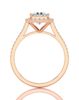 Celestial Mirage Halo Pave Diamond Engagement Ring