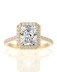 Celestial Mirage Halo Pave Diamond Engagement Ring
