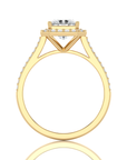 Celestial Mirage Halo Pave Diamond Engagement Ring