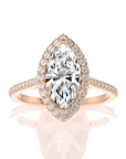 Celestial Mirage Halo Pave Diamond Engagement Ring