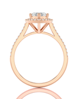 Celestial Mirage Halo Pave Diamond Engagement Ring