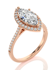 Celestial Mirage Halo Pave Diamond Engagement Ring