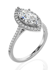 Celestial Mirage Halo Pave Diamond Engagement Ring