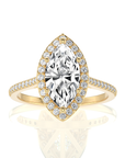 Celestial Mirage Halo Pave Diamond Engagement Ring