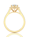 Celestial Mirage Halo Pave Diamond Engagement Ring