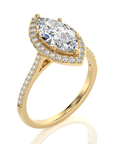 Celestial Mirage Halo Pave Diamond Engagement Ring