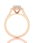 Celestial Mirage Halo Pave Diamond Engagement Ring