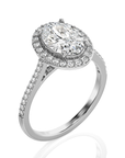 Celestial Mirage Halo Pave Diamond Engagement Ring