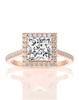 Celestial Mirage Halo Pave Diamond Engagement Ring