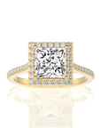 Celestial Mirage Halo Pave Diamond Engagement Ring