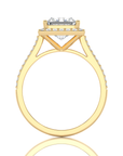 Celestial Mirage Halo Pave Diamond Engagement Ring