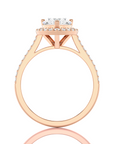 Celestial Mirage Halo Pave Diamond Engagement Ring