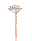 Celestial Mirage Halo Pave Diamond Engagement Ring