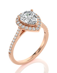 Celestial Mirage Halo Pave Diamond Engagement Ring
