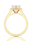 Celestial Mirage Halo Pave Diamond Engagement Ring