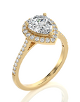 Celestial Mirage Halo Pave Diamond Engagement Ring