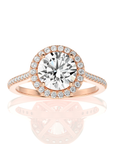 Celestial Mirage Halo Pave Diamond Engagement Ring