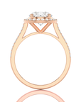 Celestial Mirage Halo Pave Diamond Engagement Ring
