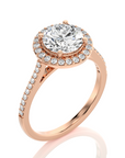 Celestial Mirage Halo Pave Diamond Engagement Ring