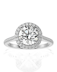 Celestial Mirage Halo Pave Diamond Engagement Ring