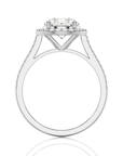 Celestial Mirage Halo Pave Diamond Engagement Ring