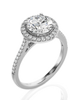 Celestial Mirage Halo Pave Diamond Engagement Ring
