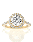 Celestial Mirage Halo Pave Diamond Engagement Ring