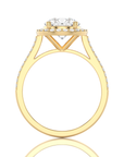 Celestial Mirage Halo Pave Diamond Engagement Ring