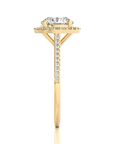 Celestial Mirage Halo Pave Diamond Engagement Ring