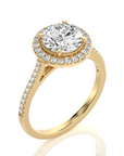 Celestial Mirage Halo Pave Diamond Engagement Ring