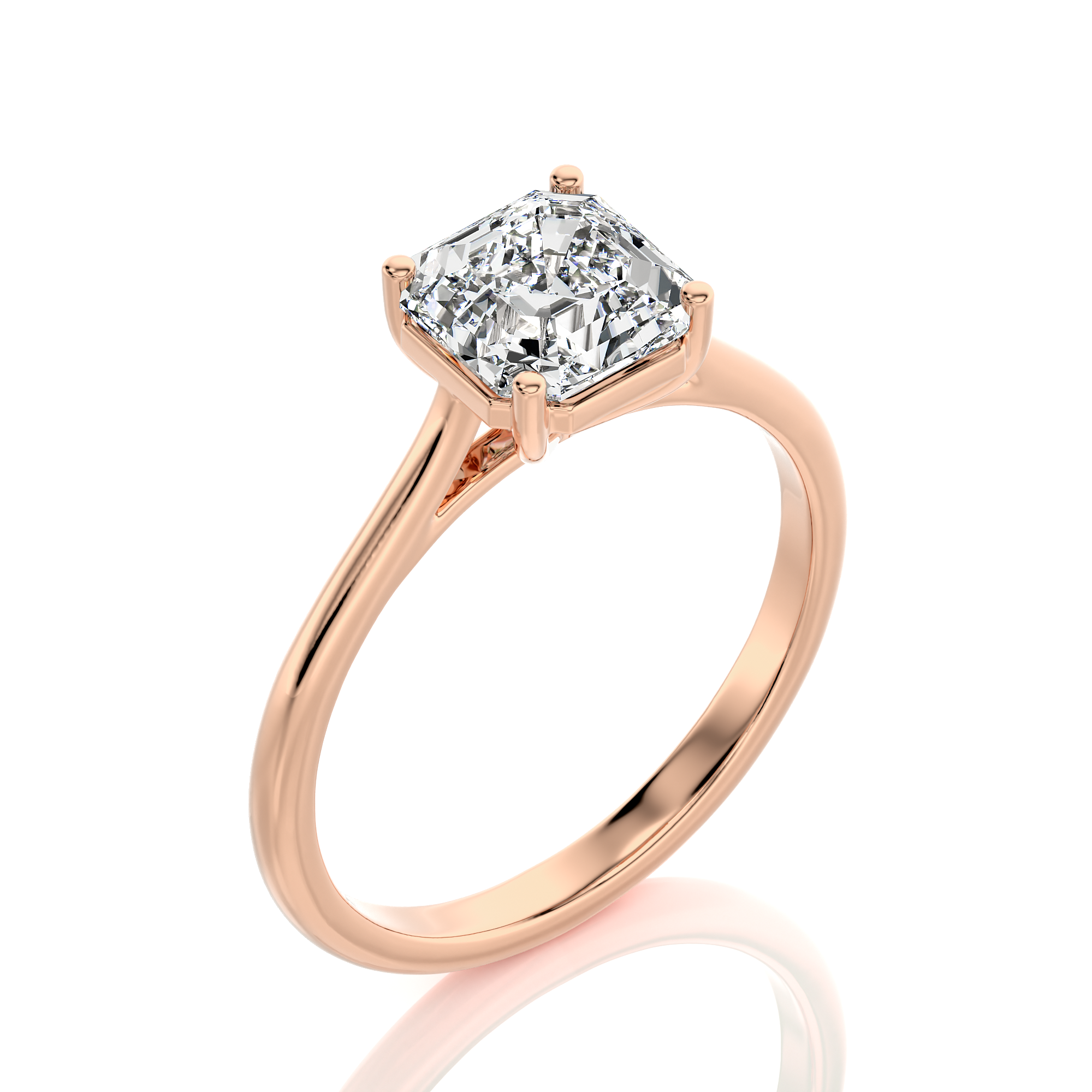 Cocktail Charm Solitaire Engagement Ring